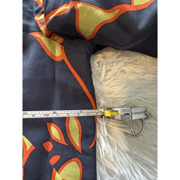 LOFT Petites 4P Floral Shift Dress – Navy/Chartreuse/Orange - Picture 5 of 6